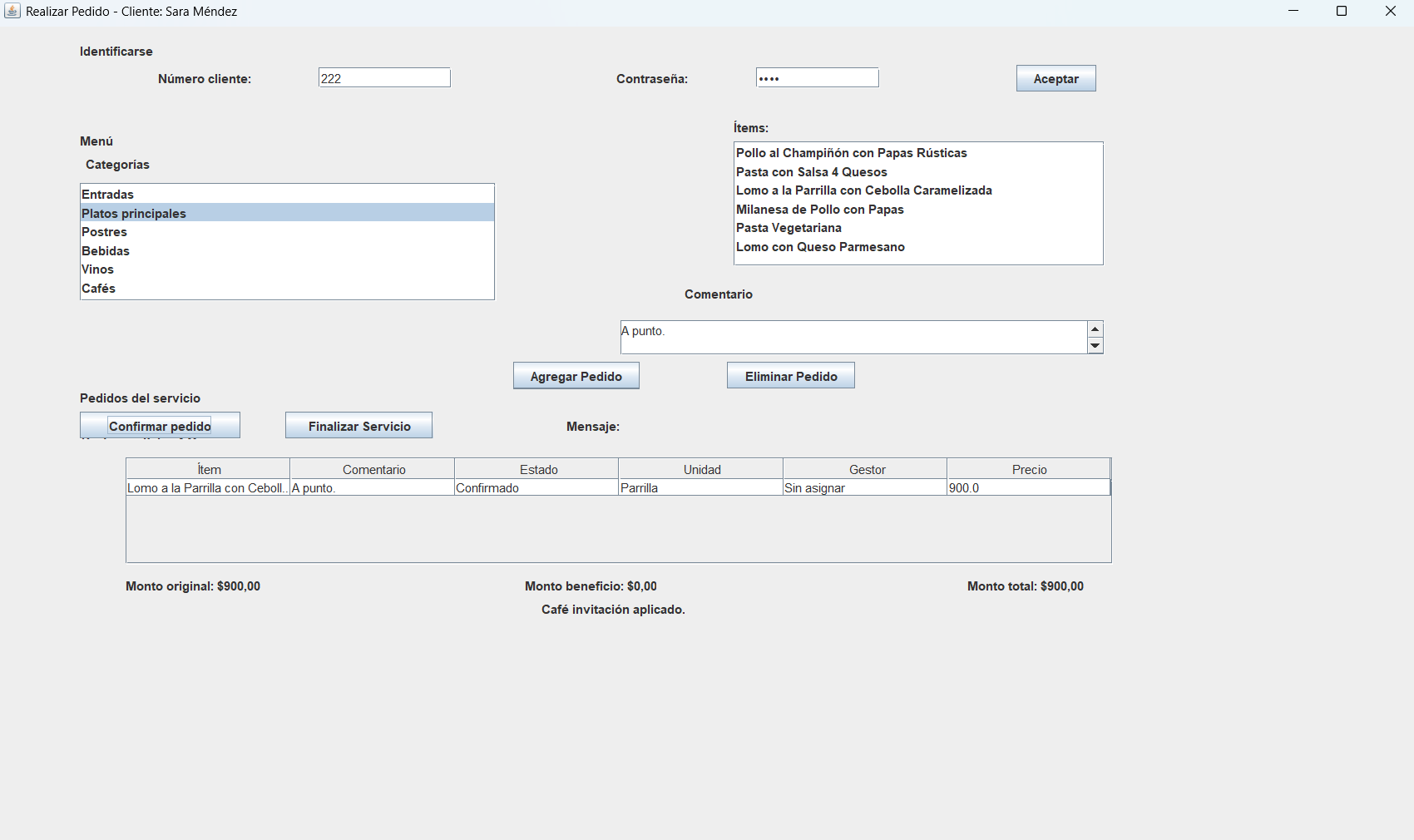 Client interface